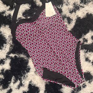 New.. Lands' End Pink and Black Swimsuit